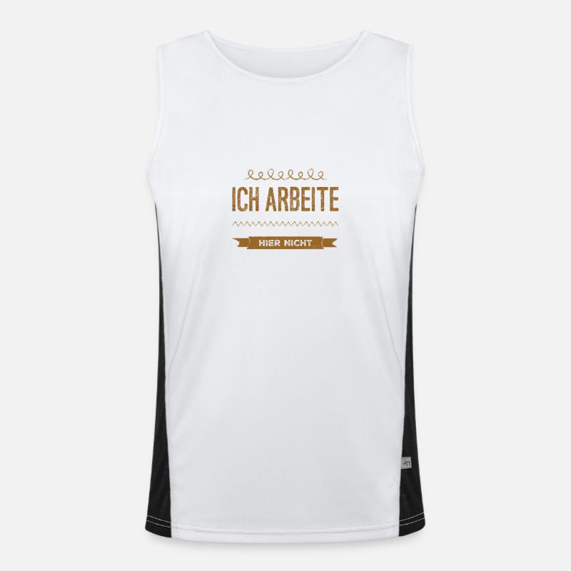 ich bin arbeitslos Funktionelles Kontrast-Tank Top für Männer 
