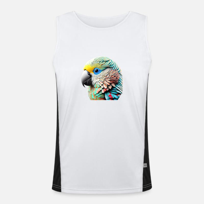 Perruche Bird Propriétaire d’oiseau Calopsitte Débardeur respirant contrasté Homme 