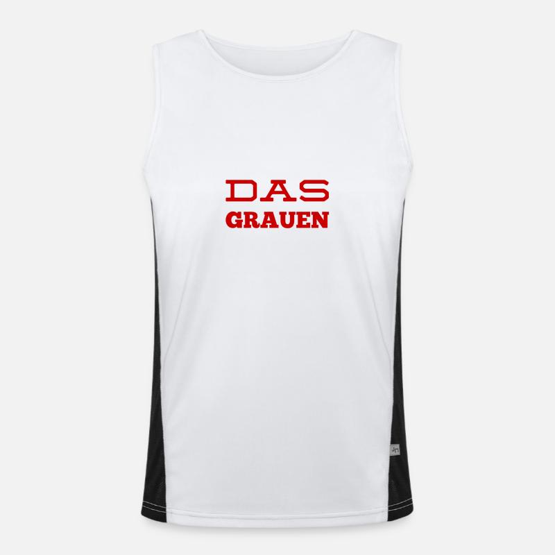 ich bin das Grauen Funktionelles Kontrast-Tank Top für Männer 