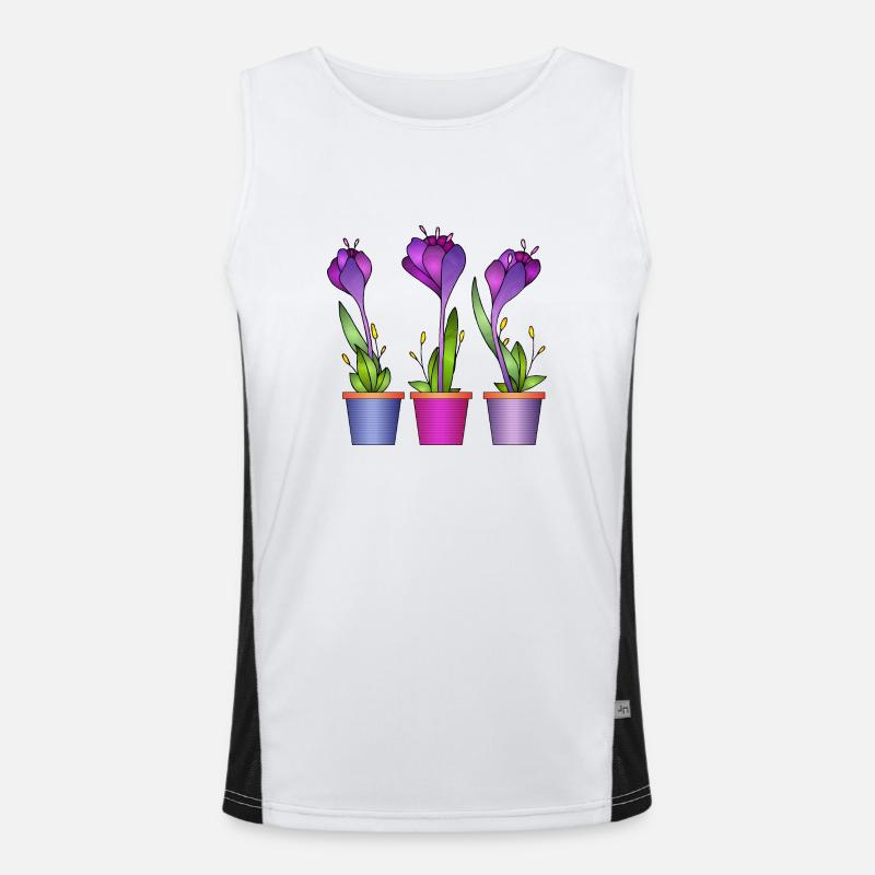Fleur Débardeur respirant contrasté Homme 