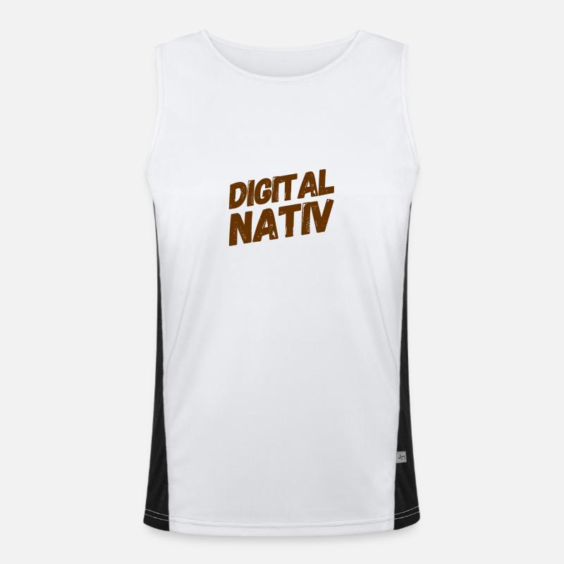 ich bin digital Funktionelles Kontrast-Tank Top für Männer 