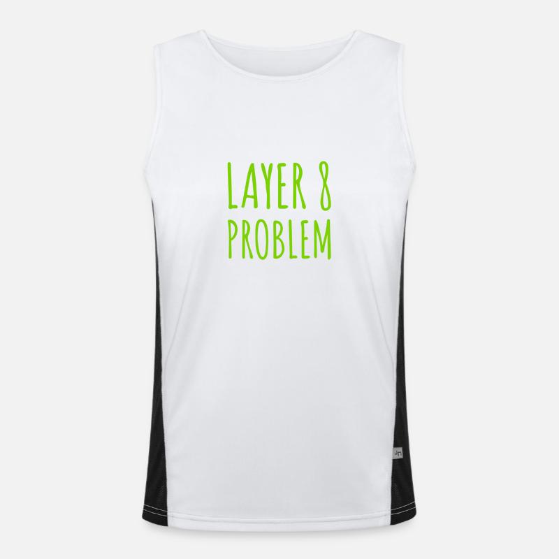 Layer 8 macht Probleme Funktionelles Kontrast-Tank Top für Männer 