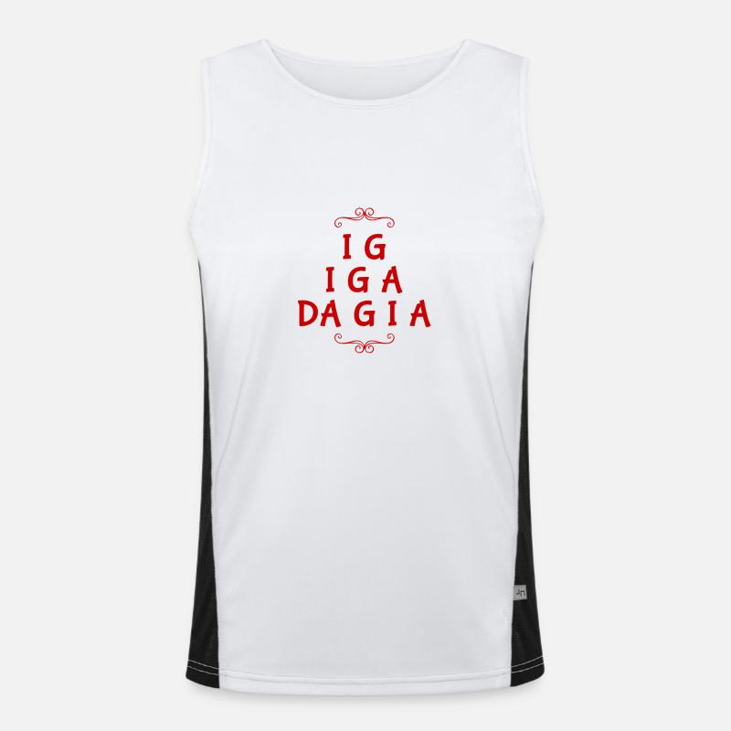 ich verschwinde auch Funktionelles Kontrast-Tank Top für Männer 