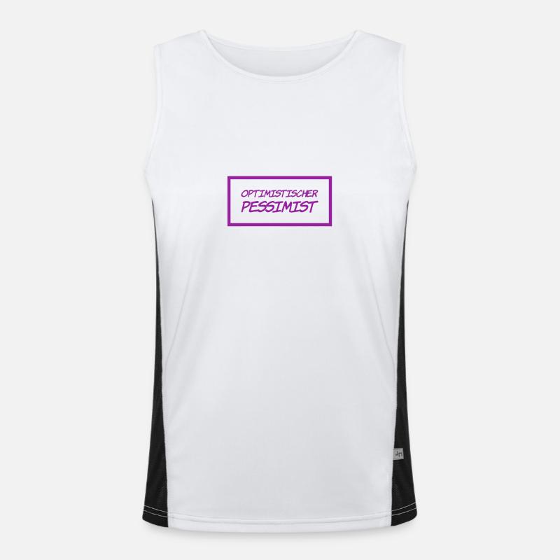 ich bin ein Pessimist Funktionelles Kontrast-Tank Top für Männer 