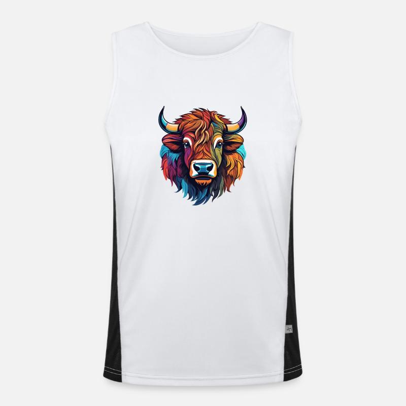 Bison Funktionelles Kontrast-Tank Top für Männer 