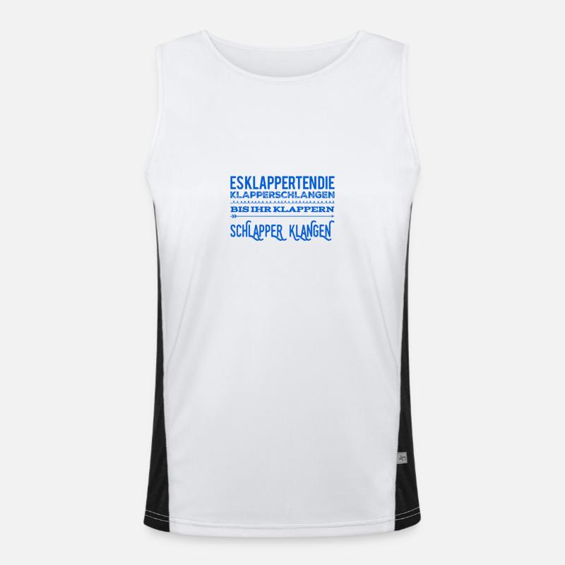 Zungenbrecher sind cool Funktionelles Kontrast-Tank Top für Männer 