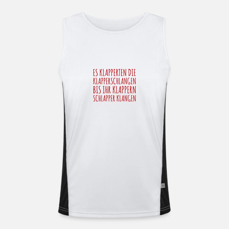 Zungenbrecher Funktionelles Kontrast-Tank Top für Männer 