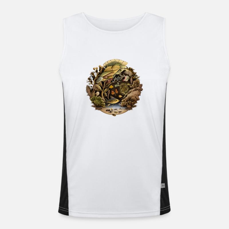 Mein eigener Ozean Funktionelles Kontrast-Tank Top für Männer 