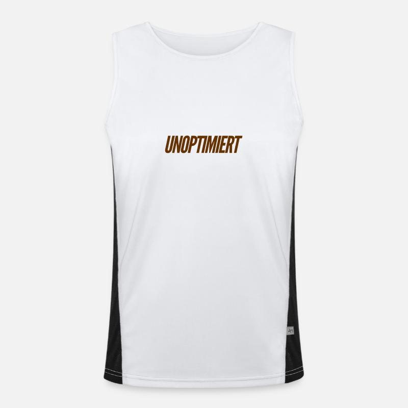 ich will mich optimieren Funktionelles Kontrast-Tank Top für Männer 