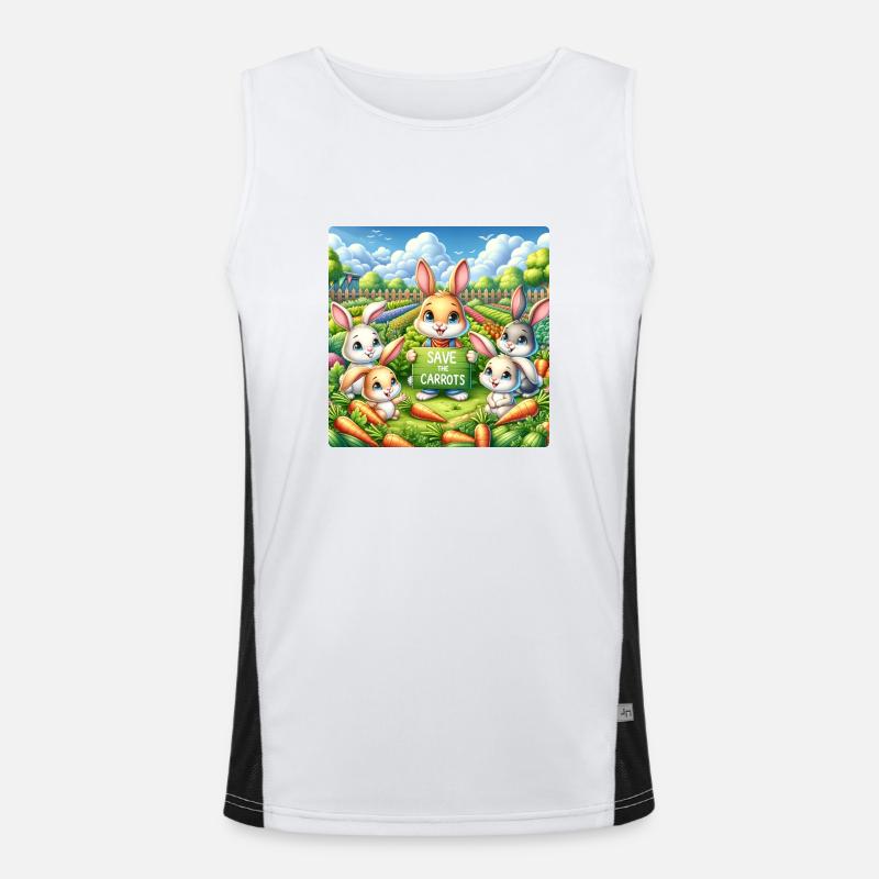 Rettet die Möhren Funktionelles Kontrast-Tank Top für Männer 