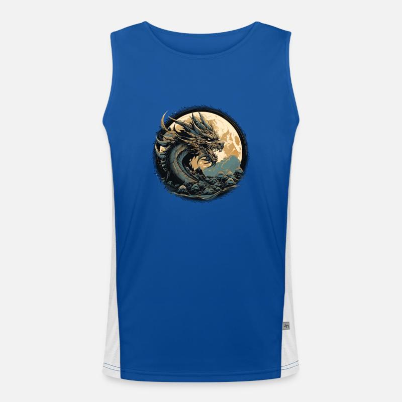 Uralter Drache Funktionelles Kontrast-Tank Top für Männer 