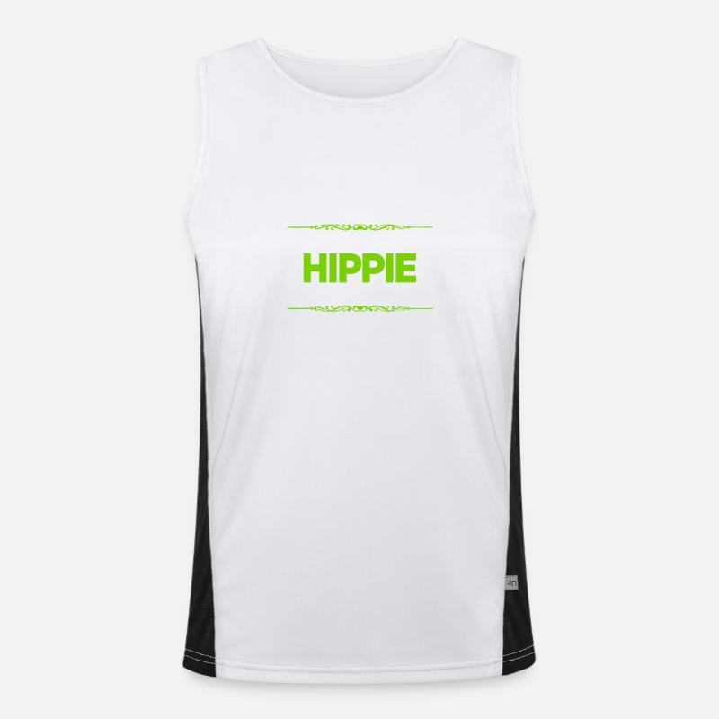 ich bin ein Hippie Funktionelles Kontrast-Tank Top für Männer 