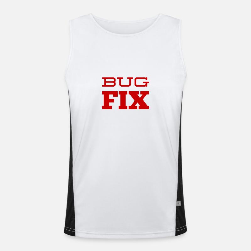 Bugfix is my thing - Men's Functional Contrast Tank Top - white/black
