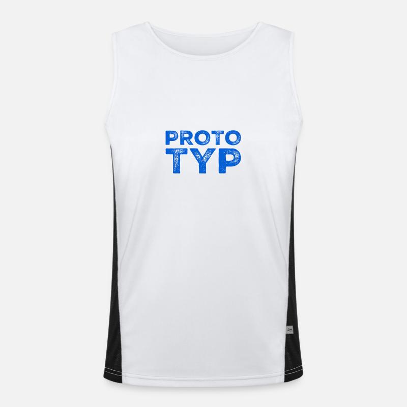 ich bin einmalig Funktionelles Kontrast-Tank Top für Männer 