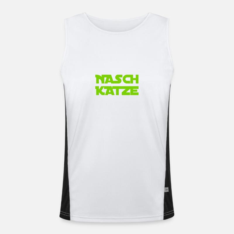 Snacking is my thing - Men's Functional Contrast Tank Top  - white/black
