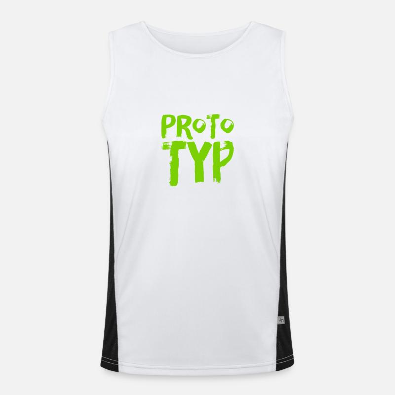 a prototype Men's Functional Contrast Tank Top 