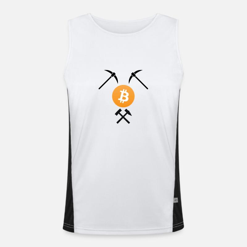 Bitcoin Mining Men's Functional Contrast Tank Top 