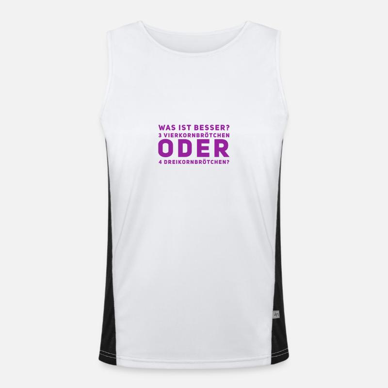 Vierkornbrötchen Funktionelles Kontrast-Tank Top für Männer 