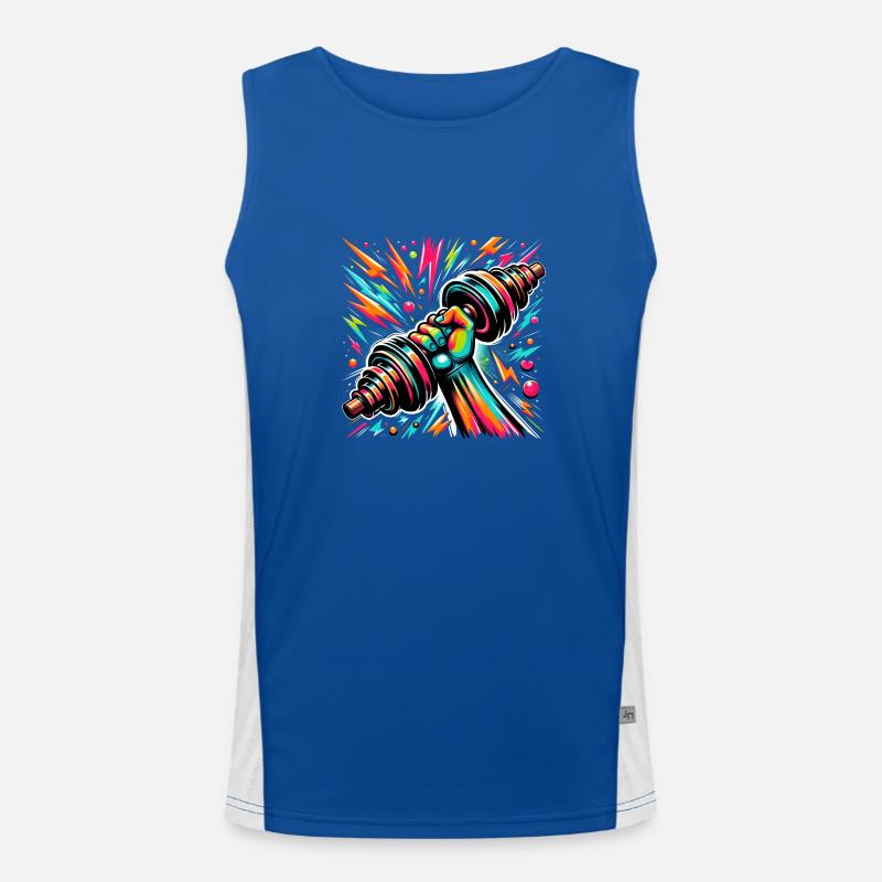 Galaktischer Energie-Blaster: Sci-Fi Kunst Funktionelles Kontrast-Tank Top für Männer 
