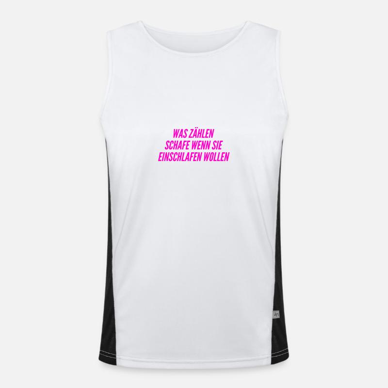 Schafe beim einschlafen Funktionelles Kontrast-Tank Top für Männer 