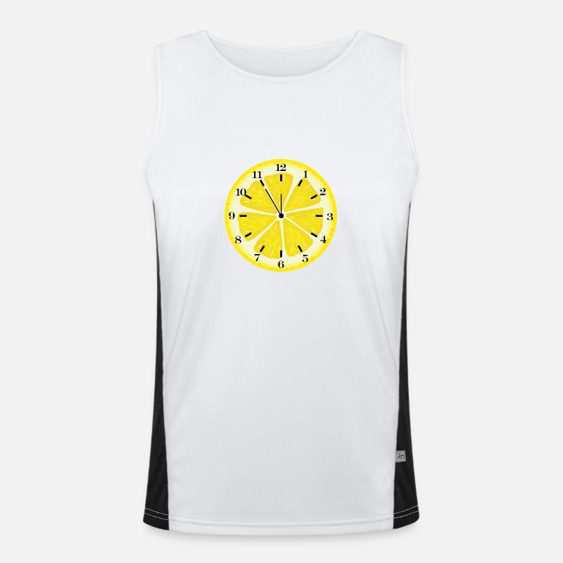 It's lemon time - Men's Functional Contrast Tank Top  - white/black