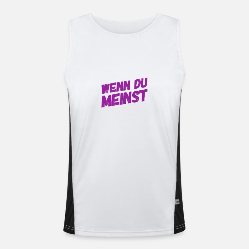 denk was du willst Funktionelles Kontrast-Tank Top für Männer 