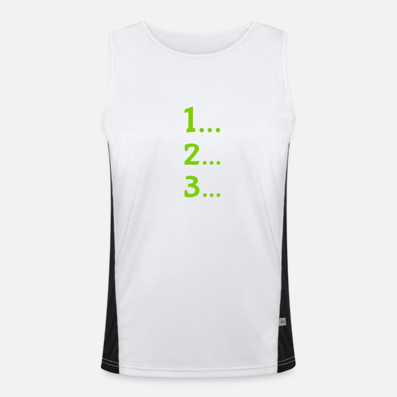 One, two, three Men's Functional Contrast Tank Top 
