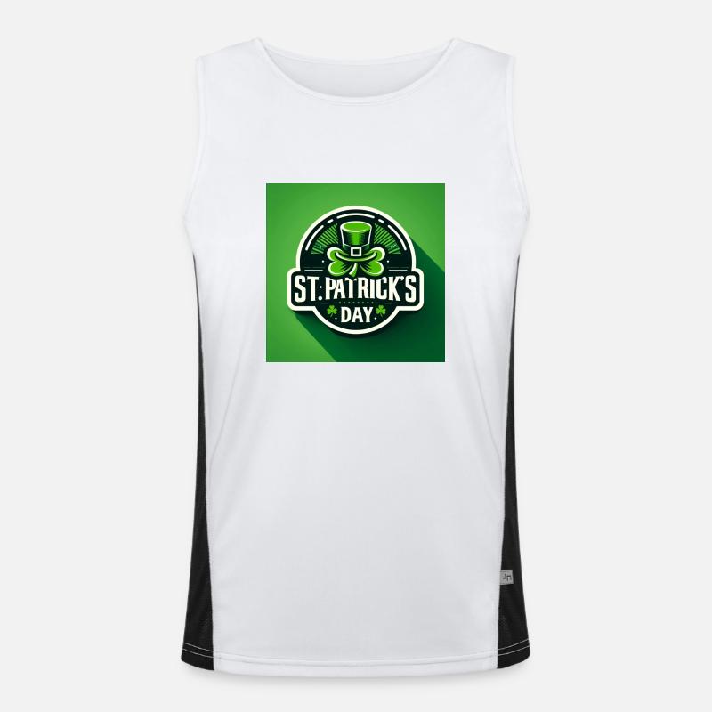St Patrick's Day Men's Functional Contrast Tank Top 