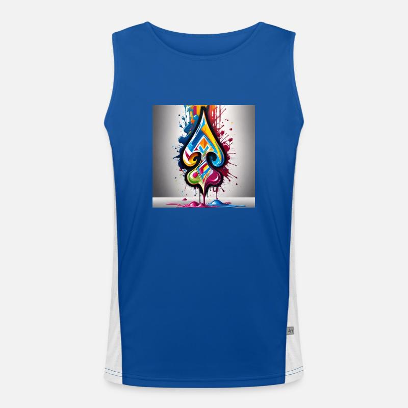 Graffiti-Spaten Funktionelles Kontrast-Tank Top für Männer 