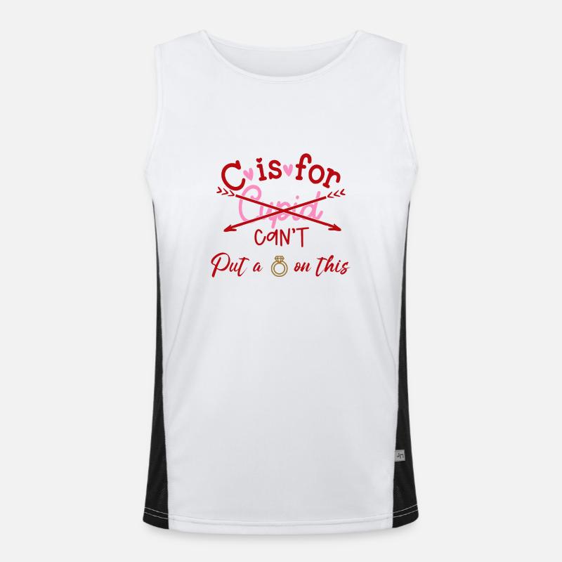 C is for Cupid Can't put a ring on this Men's Functional Contrast Tank Top 