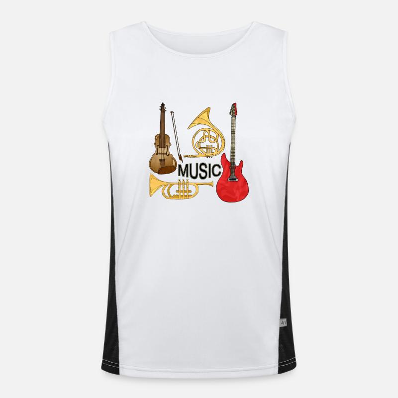Musical Instruments Men's Functional Contrast Tank Top 