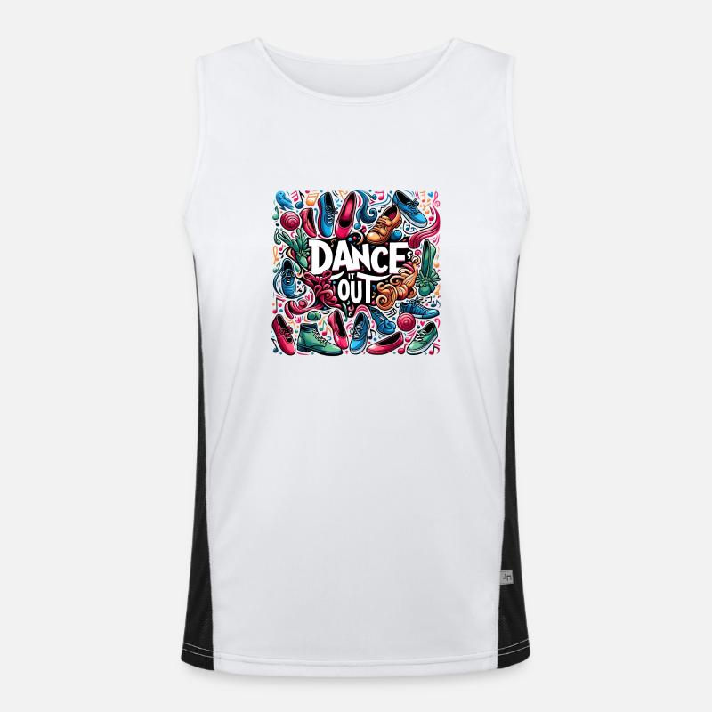 Rhythmus in Bewegung Funktionelles Kontrast-Tank Top für Männer 