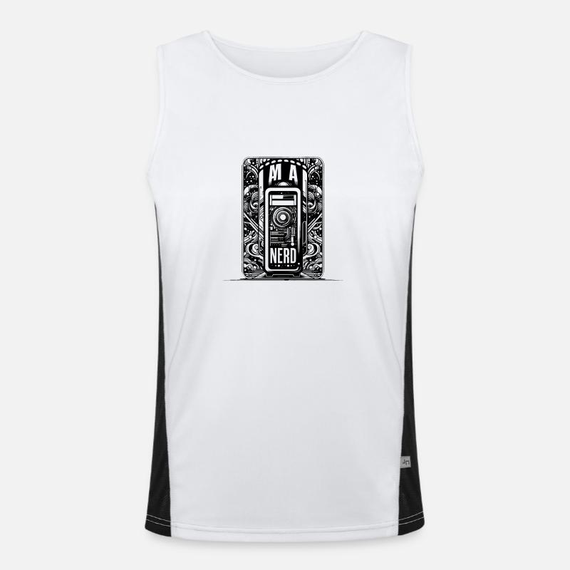 Nerd Pride Black Men's Functional Contrast Tank Top 