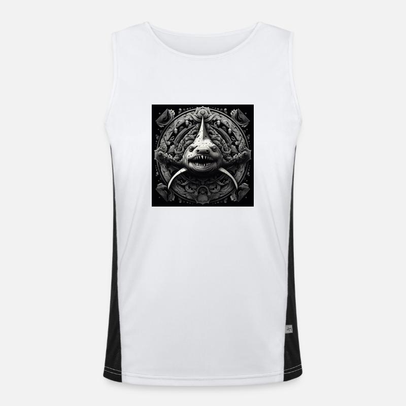 Ätherische Tiefen Funktionelles Kontrast-Tank Top für Männer 