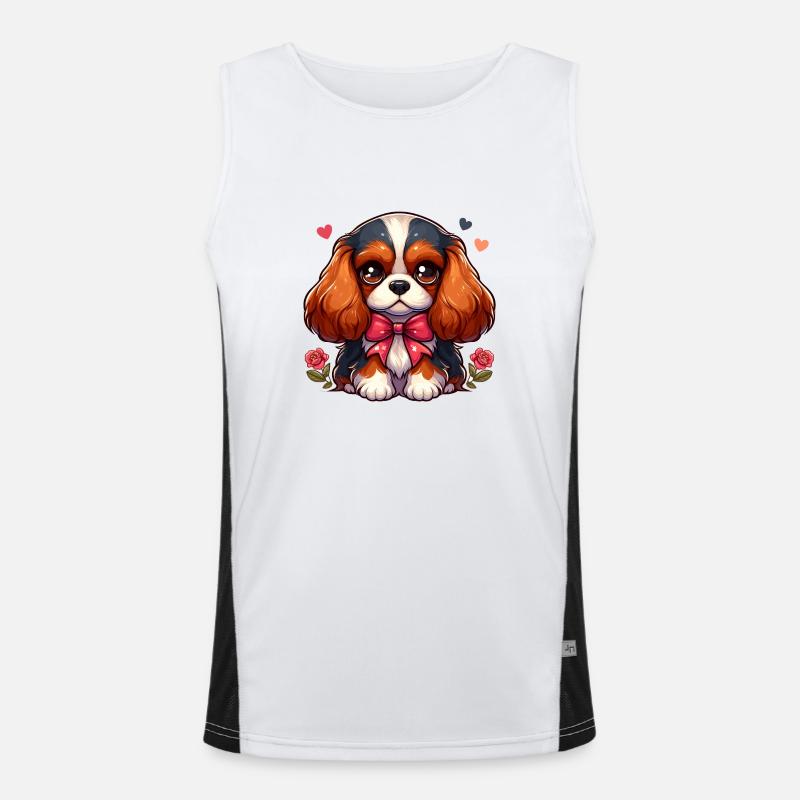 Cavalier King Charles Chien Débardeur respirant contrasté Homme 
