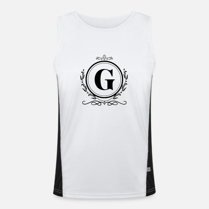 Buchstaben-G-Dekoration Funktionelles Kontrast-Tank Top für Männer 