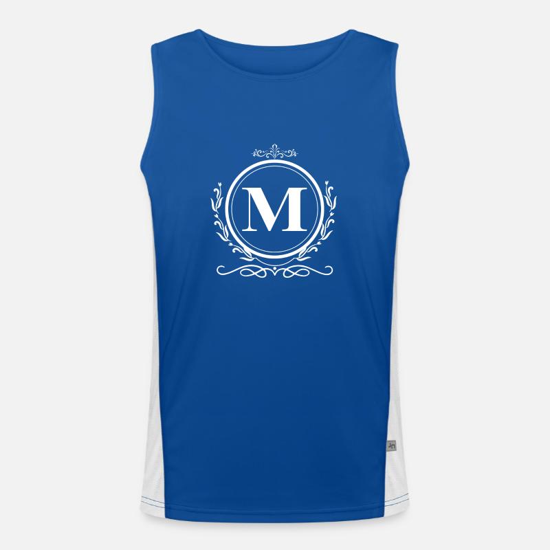 Buchstabe M Dekoration Funktionelles Kontrast-Tank Top für Männer 