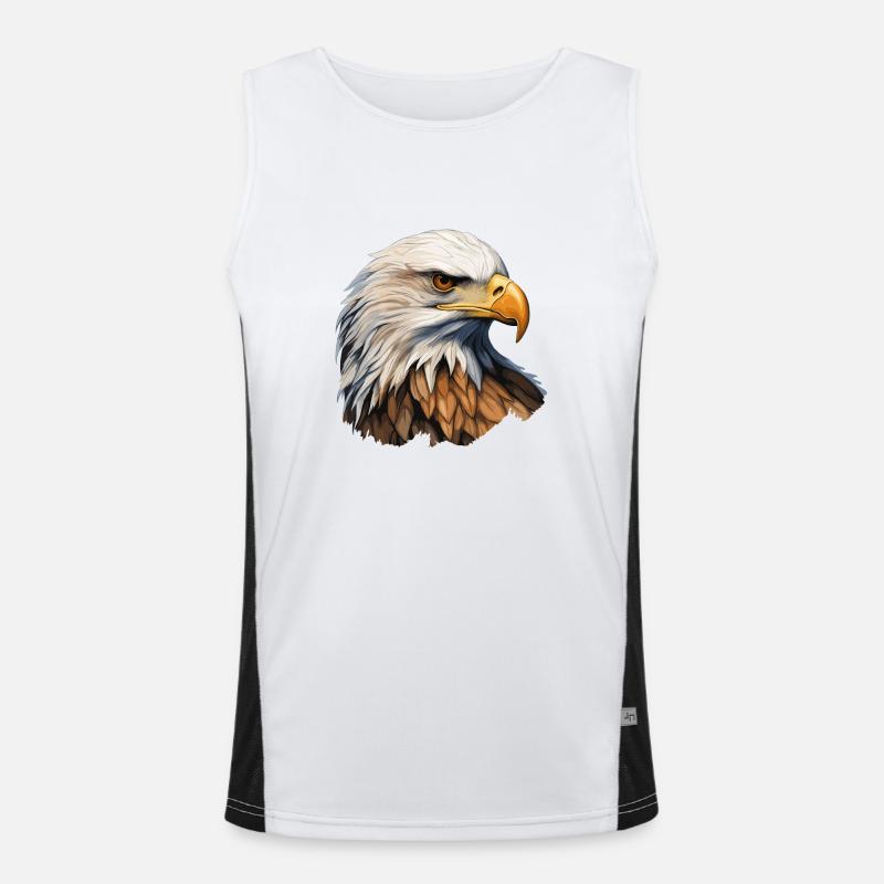 White-tailed Eagle Head Men's Functional Contrast Tank Top 