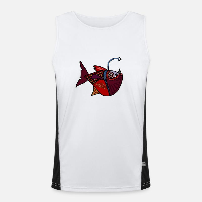 Fisch Funktionelles Kontrast-Tank Top für Männer 