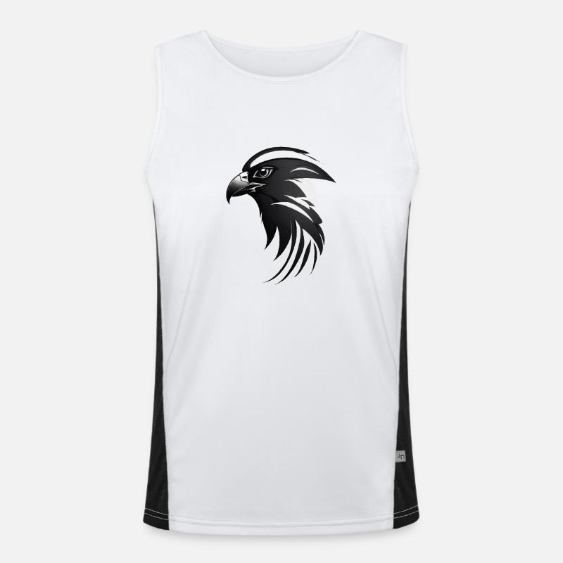 Adler Greifvogel Kopf Funktionelles Kontrast-Tank Top für Männer 