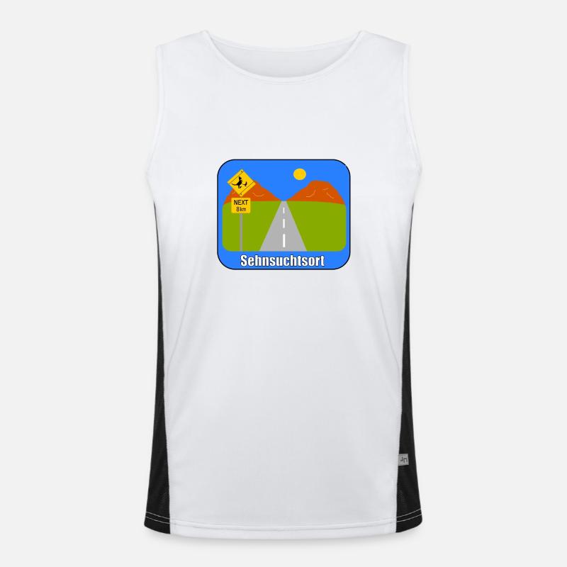 Sehnsuchtsort Funktionelles Kontrast-Tank Top für Männer 