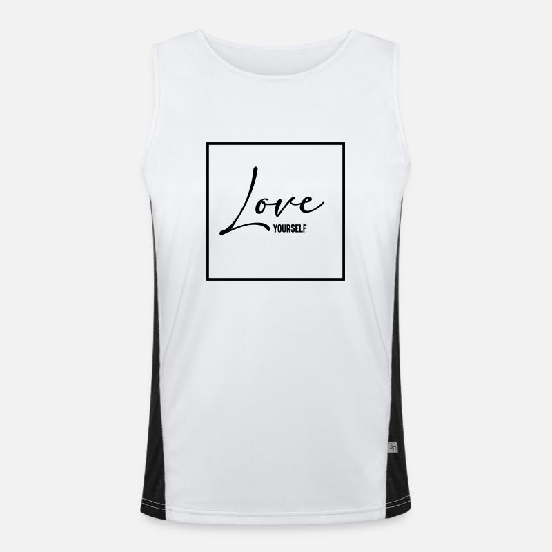 love yourself Funktionelles Kontrast-Tank Top für Männer 