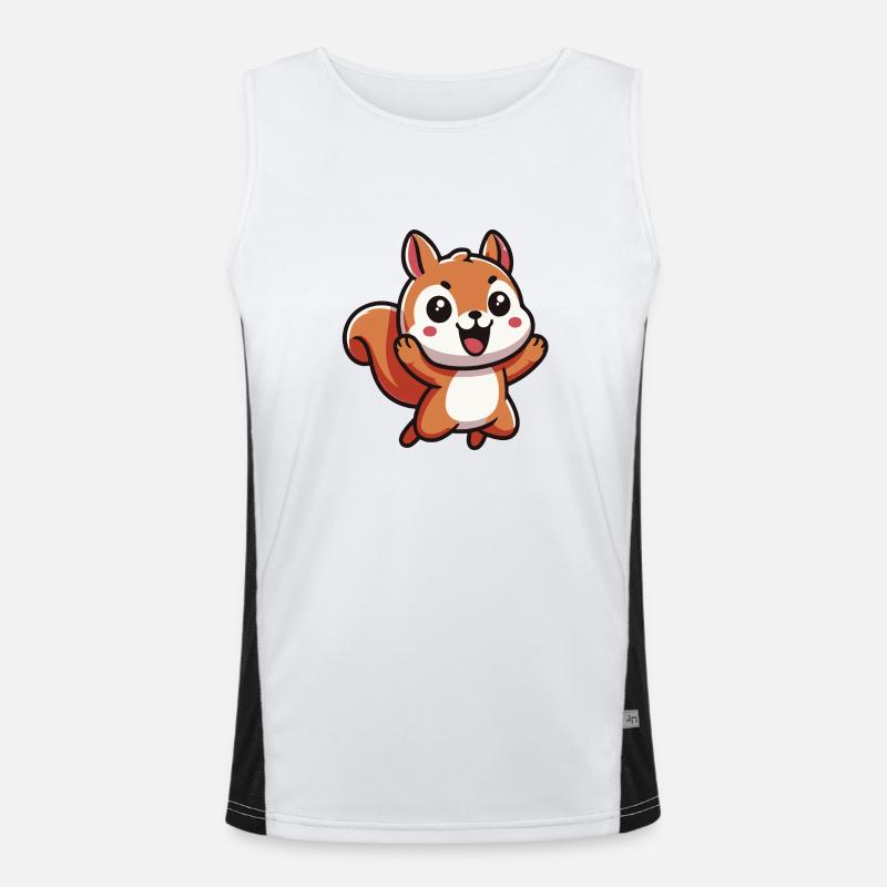 Nutty L’écureuil kawaii heureux Débardeur respirant contrasté Homme 