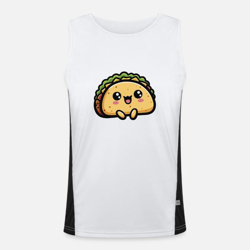 Mignon Kawaii Chibi Tacos 1 Débardeur respirant contrasté Homme 