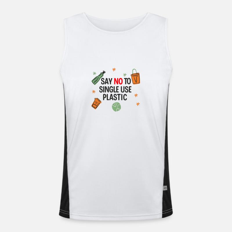 NO plastic Men's Functional Contrast Tank Top 