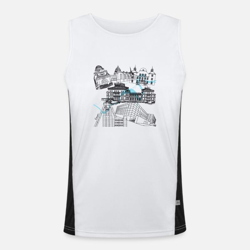 Essen's landmarks Men's Functional Contrast Tank Top 