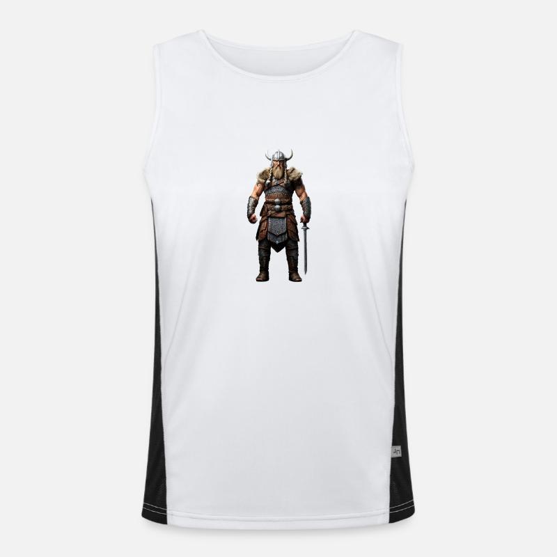 Wikinger Krieger Walhalla Funktionelles Kontrast-Tank Top für Männer 