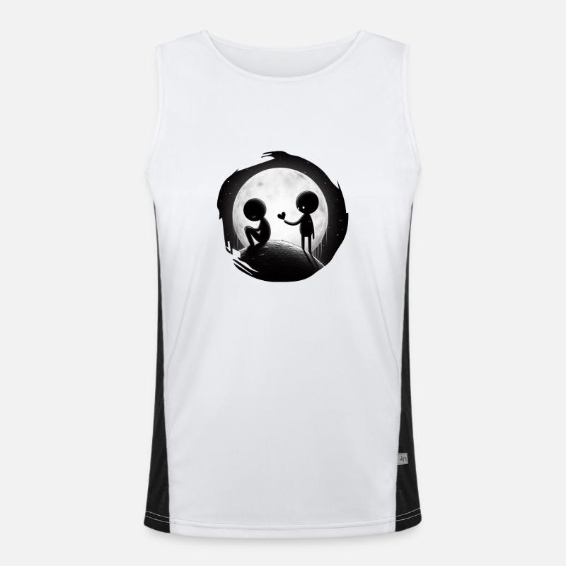 Miteinander statt Einsam Funktionelles Kontrast-Tank Top für Männer 