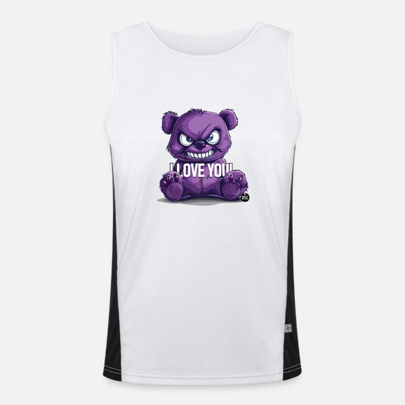 Ich liebe dich! Funktionelles Kontrast-Tank Top für Männer 