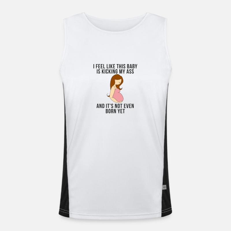 The feeling when pregnant Men's Functional Contrast Tank Top 